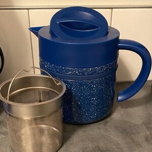 DavidsTea Blue Speckled Teapot with Infuser